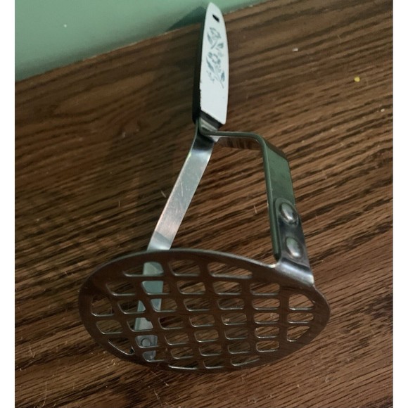POTATO MASHER HOUSEHOLD USA VINTAGE MASHED UTENSIL STAINLESS STEEL PLASTIC. - Picture 3 of 4